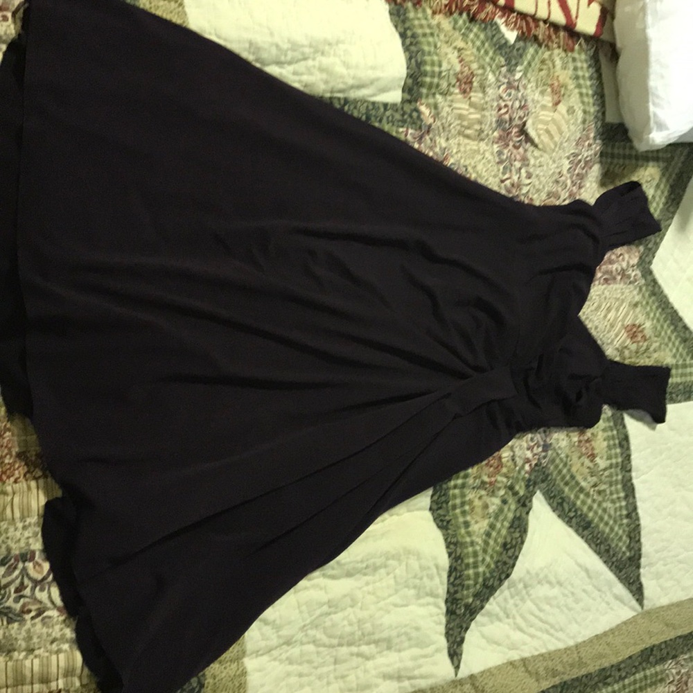 Ann Taylor Eggplant Bridesmaid Dress 00